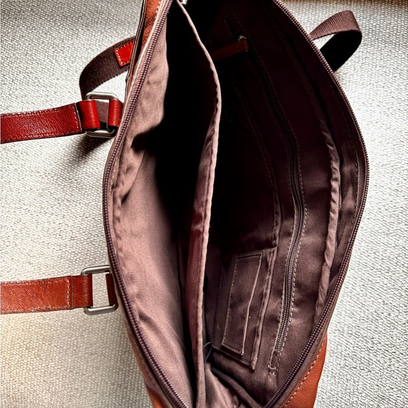 Fossil Mens Leather Messenger Bag | British Tan Color | Brand New - Picture 3 of 12